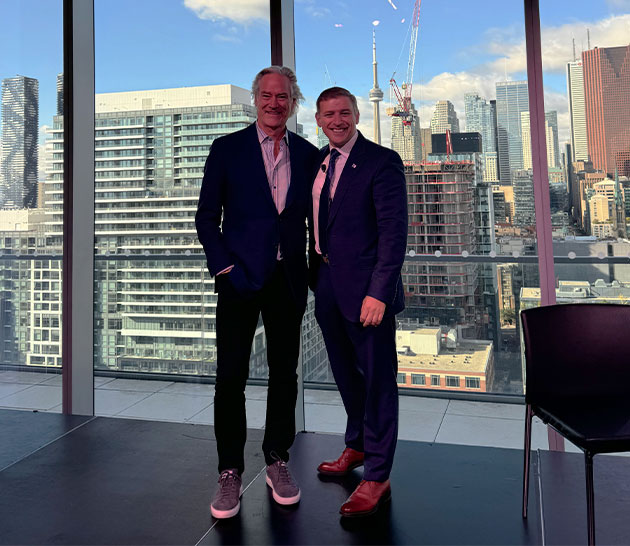 Michael McCain and The Honourable Dr. Andrew Furey, Premier of Newfoundland and Labrador standing next to each other